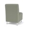 Lesro Siena Lounge Reception Armless Guest Chair, Brushed Steel, OH Eucalyptus Upholstery SN1102 - alternate 3
